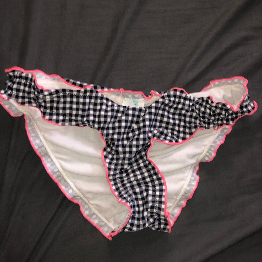 Black and white checkered bathing suit bottoms